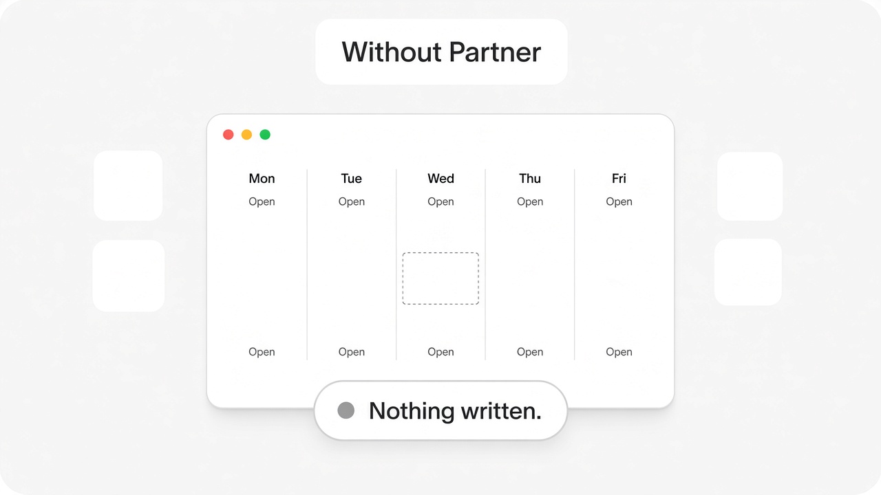 Without PostRush, the calendar is empty